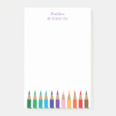 色鉛筆アート先生注パーソナライズされた記 ポストイット (正面)