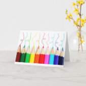 色鉛筆アート カード (黄色い花)