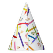 色鉛筆キッズアートバースデーパーティー パーティーハット (裏面)