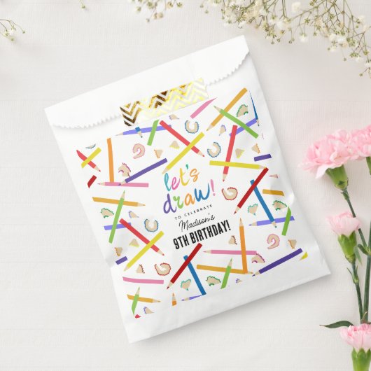 色鉛筆キッズアートバースデーパーティー フェイバーバッグ (封をした状態)