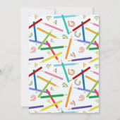 色鉛筆キッズアートバースデーパーティー 招待状 (裏面)