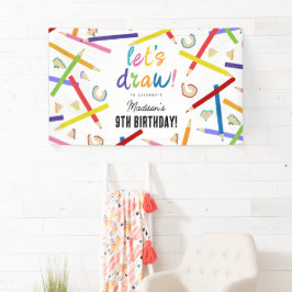 色鉛筆キッズアートバースデーパーティー 横断幕