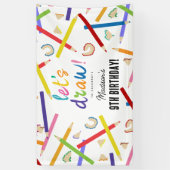 色鉛筆キッズアートバースデーパーティー 横断幕 (縦)