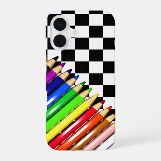 色鉛筆クレヨン iPhone 16ケース (裏面)