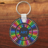 色鉛筆サークル、アート先生、アーティスト キーホルダー (正面)
