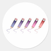 色鉛筆シール ラウンドシール (正面)