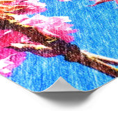 色鉛筆スケッチ-春さくらんぼ花 ポスター (角)