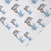 色鉛筆ドルフィンパターン 薄葉紙 (詳細)