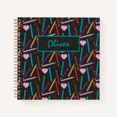 色鉛筆ドードルパーソナライズされたキッドスケッチブック ノートブック (正面)