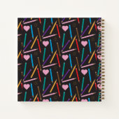 色鉛筆ドードルパーソナライズされたキッドスケッチブック ノートブック (裏面)