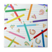 色鉛筆パターンキッズ タイル (正面)