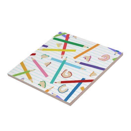 色鉛筆パターンキッズ タイル (側面)