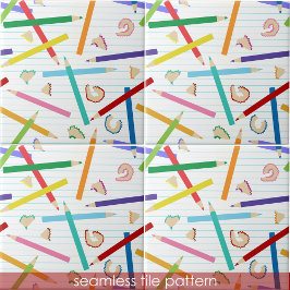 色鉛筆パターンキッズ タイル