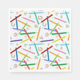 色鉛筆パターン スタンダードランチョンナプキン