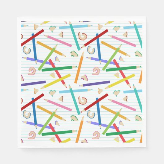 色鉛筆パターン スタンダードランチョンナプキン (正面)