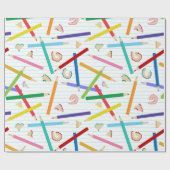 色鉛筆パターン ラッピングペーパー (フラット)