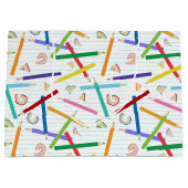 色鉛筆パターン ラージペーパーバッグ (正面)