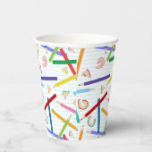 色鉛筆パターン 紙コップ (右)