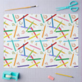 色鉛筆パターン 薄葉紙 (クラフト)