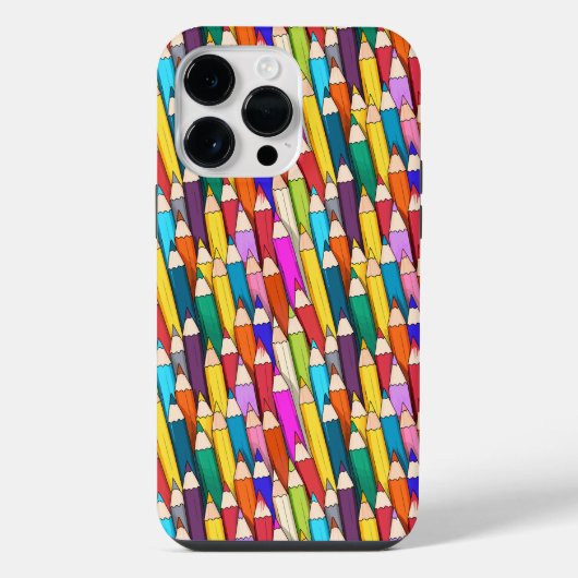 色鉛筆パターン iPhoneケース (裏面)