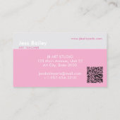 色鉛筆ピンク先生名刺 名刺 (裏面)