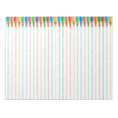 色鉛筆ライン紙メモ帳 ノートパッド (正面)