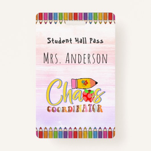 色鉛筆先生ホール教室パス バッジ (正面)