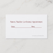 色鉛筆先生名刺 予約カード (裏面)