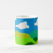 色鉛筆抽象的な風景青空 コーヒーマグカップ (中央)
