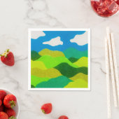 色鉛筆抽象風景青空 スタンダードカクテルナプキン (インサイチュ)
