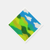 色鉛筆抽象風景青空 スタンダードカクテルナプキン (角)