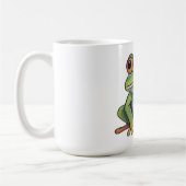 色鉛筆画のカエル コーヒーマグカップ (左)