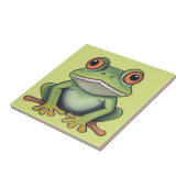 色鉛筆画のカエル タイル (側面)