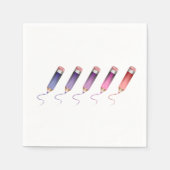 色鉛筆紙ナプキン スタンダードカクテルナプキン (正面)