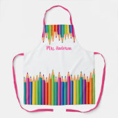 色鉛筆行個人用エプロン エプロン (正面)