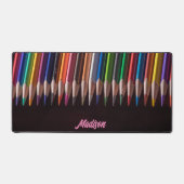 色鉛筆、あなたの名前、プロフェッショナル デスクマット (正面)