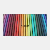 色鉛筆、あなたの名前、プロフェッショナル デスクマット (正面)