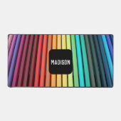 色鉛筆、あなたの名前、プロフェッショナル デスクマット (正面)