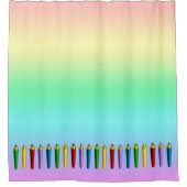 色鉛筆 シャワーカーテン (正面)