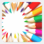 色鉛筆 スクエアシール (正面)