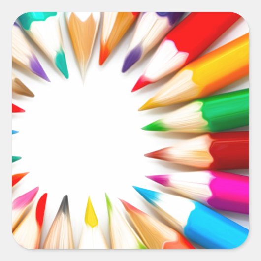 色鉛筆 スクエアシール (正面)