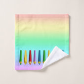 色鉛筆 バスタオルセット (ウォッシュタオル)