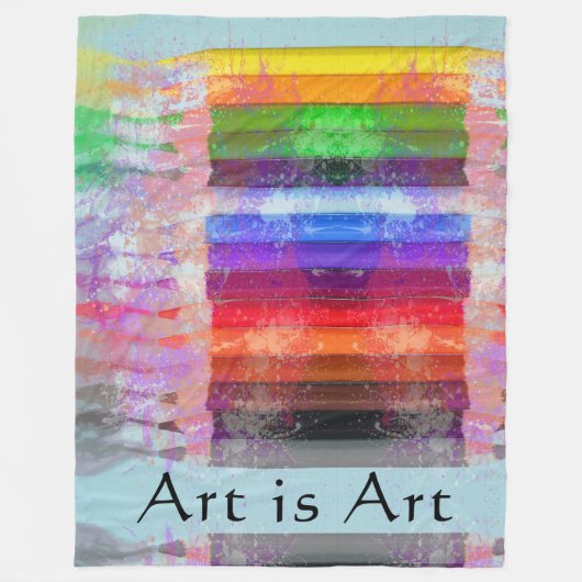 色鉛筆 フリースブランケット (正面)