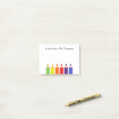 色鉛筆 ポストイット (デスク上)