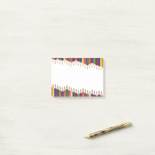 色鉛筆 ポストイット (デスク上)