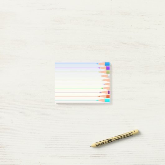 色鉛筆 ポストイット (デスク上)