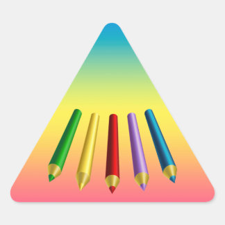色鉛筆 三角形シール