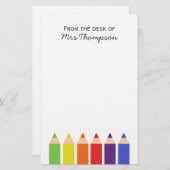 色鉛筆 便箋 (正面/裏面)