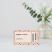 色鉛筆、家庭教師 名刺 (スタンド正面)