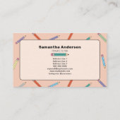 色鉛筆、家庭教師 名刺 (裏面)